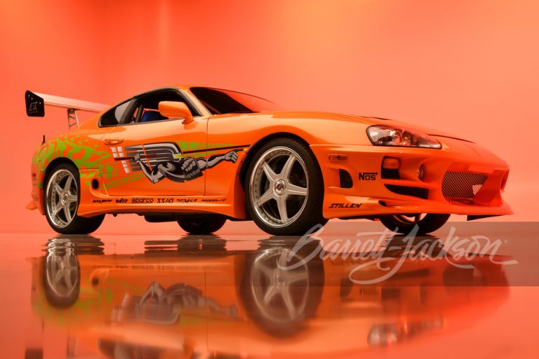 fast and furious orange and black car